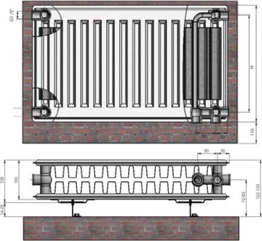 Termolux radiators Tips 22x200x400 Ventil Compact, apakšas pievienojums cover photo