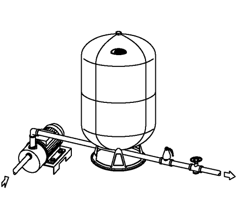 Pressure tank installation case 1