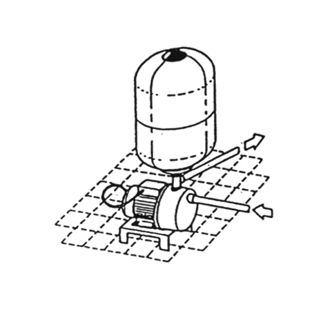 Pressure tank installation case 4