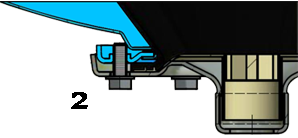 Counter-flange of pressure tank bladder