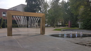 Ogre Saieta laukums strūklaka Akvedukts